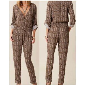 Sam & Lavi NEW Bahari Deco Tribe Printed Jumpsuit Rayon USA Printed Size XS